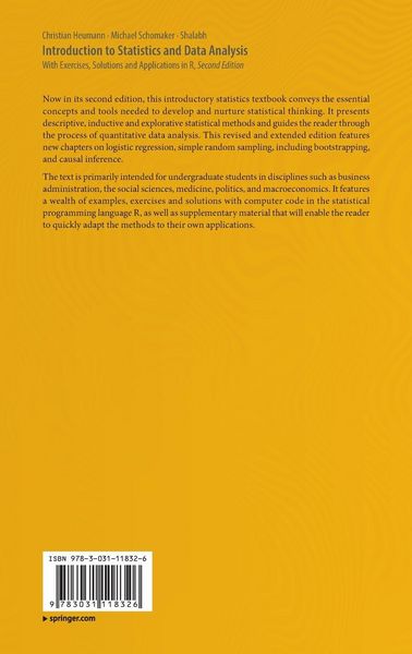 Produktbild: Introduction to Statistics and Data Analysis