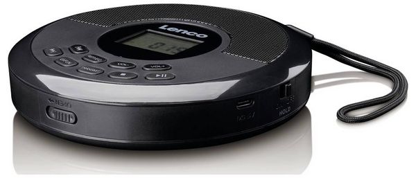 Produktbild: Lenco CD-340BK Tragbarer CD-Player CD, CD-R, CD-RW, MP3, CD, CD-R, CD-RW, MP3 Schwarz