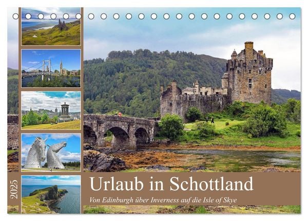 Urlaub in Schottland (Tischkalender 2025 DIN A5 quer), CALVENDO Monatskalender