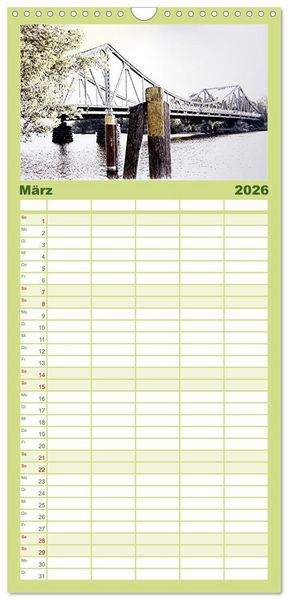 Produktbild: Familienplaner 2026 - Potsdam Kalender mit 5 Spalten (Wandkalender, 21 x 45 cm) CALVENDO