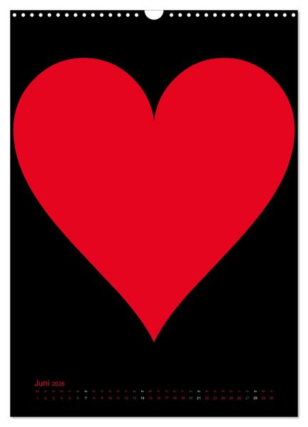Produktbild: Foto- und Bastelkalender &bdquo;LIEBE&ldquo; in der Farbe Schwarz (Wandkalender 2026 DIN A3 hoch), CALVENDO Monatskalender