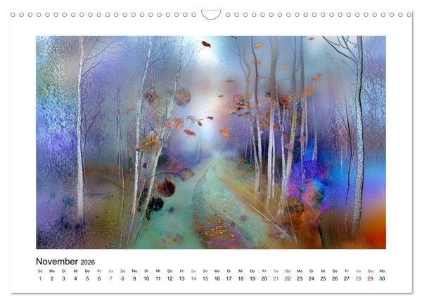 Produktbild: Das blau-violette Jahr (Wandkalender 2026 DIN A3 quer), CALVENDO Monatskalender