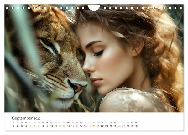 Produktbild: Magische Tierliebe (Wandkalender 2026 DIN A4 quer), CALVENDO Monatskalender