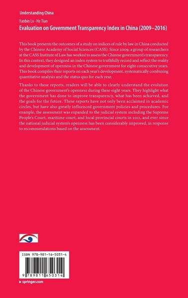 Produktbild: Evaluation on Government Transparency Index in China (2009&mdash;2016)