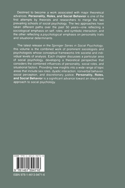 Produktbild: Personality, Roles, and Social Behavior