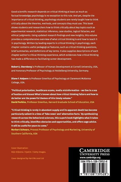 Produktbild: Critical Thinking in Psychology