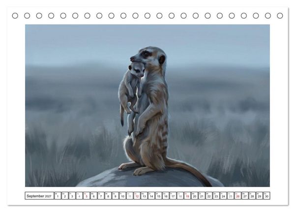 Produktbild: Erdm&auml;nnchen - Ein Tag vor dem Bau (Tischkalender 2027 DIN A5 quer), CALVENDO Monatskalender