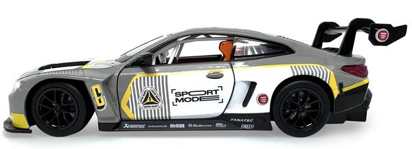 Produktbild: BMW M4 GT3 Diecast 1:24 grau inkl. Knopfzellen