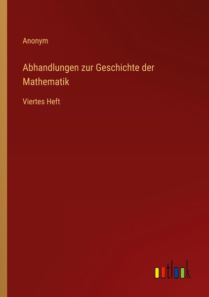Produktbild: Abhandlungen zur Geschichte der Mathematik