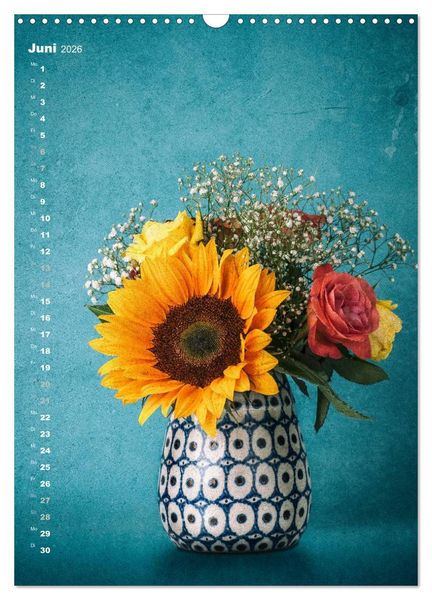 Produktbild: Blumenschmuck in Bunzlau Keramik (Wandkalender 2026 DIN A3 hoch), CALVENDO Monatskalender