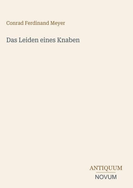 Produktbild: Das Leiden eines Knaben