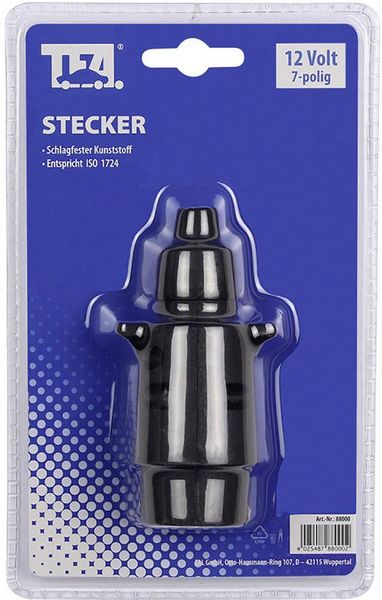 Produktbild: TFA Stecker 88000 Anh&auml;nger Stecker [ - Stecker 7polig] Kunststoff