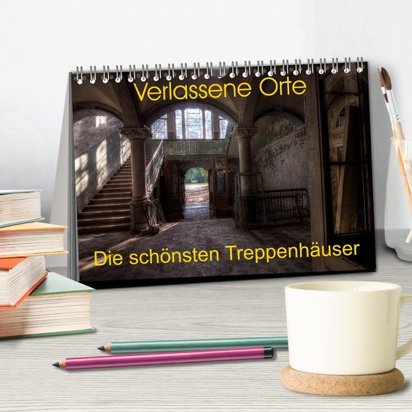 Produktbild: Verlassene Orte - Die sch&ouml;nsten Treppenh&auml;user (Tischkalender 2026 DIN A5 quer), CALVENDO Monatskalender