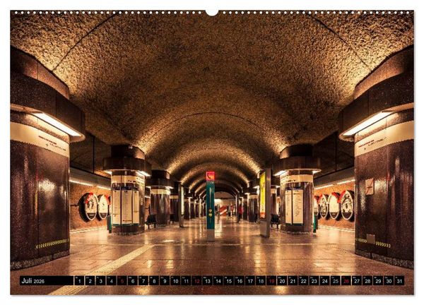 Produktbild: Frankfurt - mit der U-Bahn erfahren (hochwertiger Premium Wandkalender 2026 DIN A2 quer), Kunstdruck in Hochglanz
