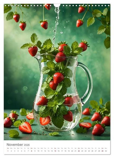Produktbild: Pure refreshment - Infused water (Wall Calendar 2026 DIN A3 portrait), CALVENDO 12 Month Wall Calendar