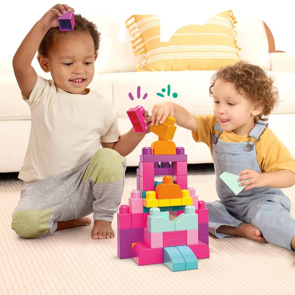 Produktbild: Mega Bloks Bausteinebeutel pink (60 Teile)