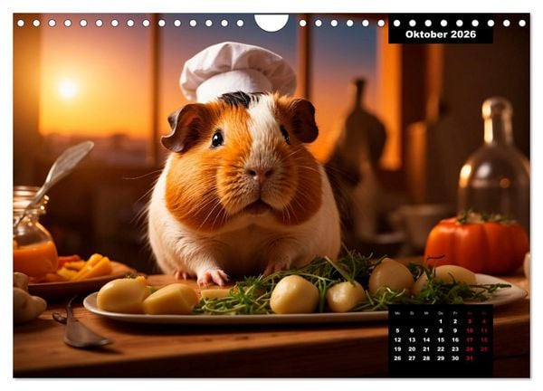 Produktbild: Meerschweinchen mal anders! (Wandkalender 2026 DIN A4 quer), CALVENDO Monatskalender