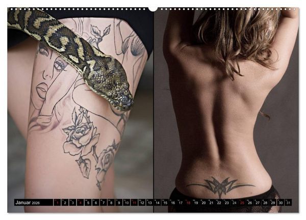 Produktbild: K&ouml;rperkult Tattoo (Wandkalender 2026 DIN A2 quer), CALVENDO Monatskalender