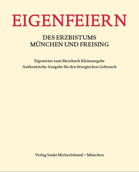 Produktbild: Eigenfeiern des Erzbistums M&uuml;nchen und Freising