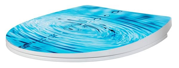 Produktbild: Toilettensitz Mod. Droplets Hochglanz, WC-Sitz mit Absenkautomatik, Schnellbefestigung
