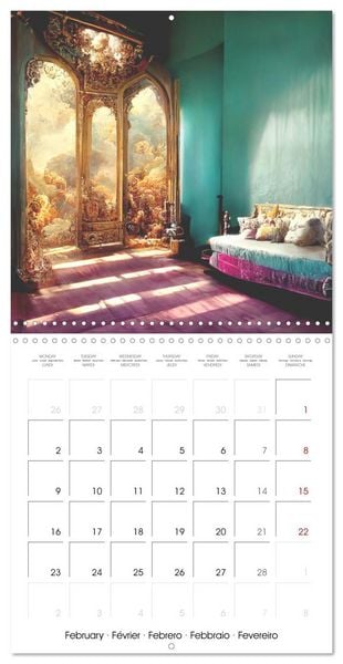 Produktbild: Rococo rooms (Wall Calendar 2026 12 &times; 12 Inch) CALVENDO 12 Month Wall Calendar