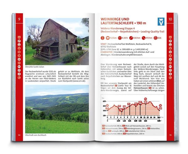 Produktbild: KOMPASS Wanderf&uuml;hrer Nordpf&auml;lzer Bergland, Rheinhessen, 50 Touren