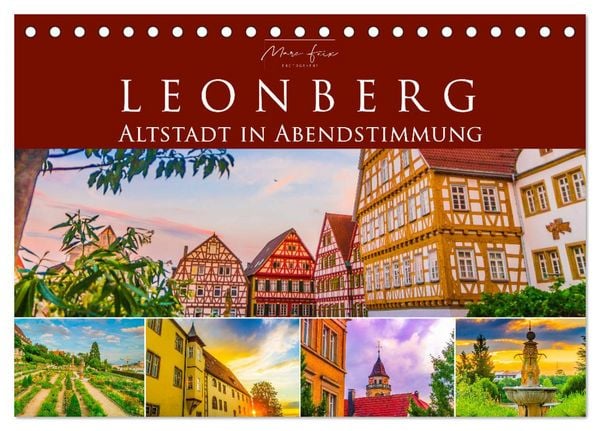 Produktbild: Leonberg - Altstadt in Abendstimmung (Tischkalender 2026 DIN A5 quer), CALVENDO Monatskalender