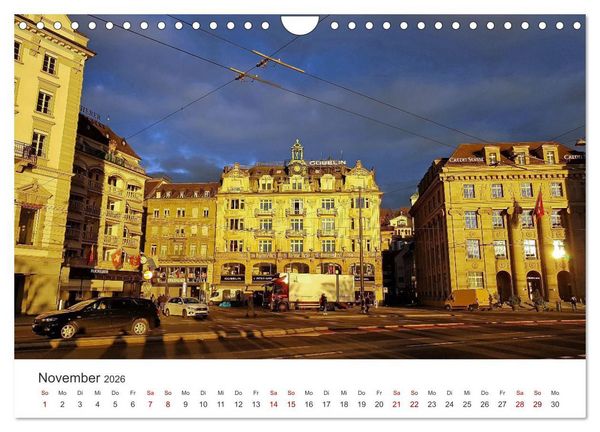 Produktbild: Luzern, die Stadt im Zentrum der Schweiz (Wandkalender 2026 DIN A4 quer), CALVENDO Monatskalender