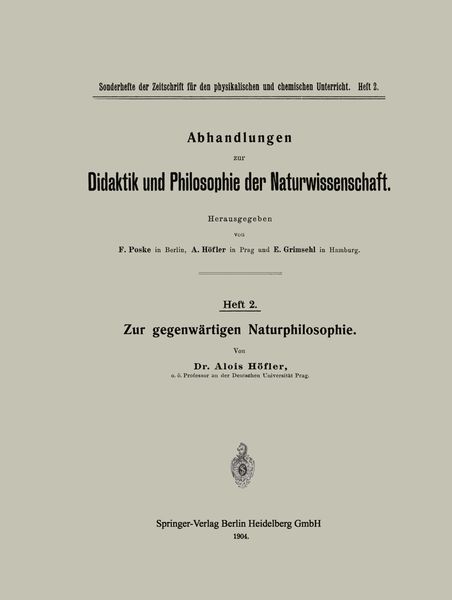 Produktbild: Zur gegenw&auml;rtigen Naturphilosophie