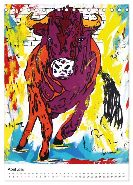 Produktbild: Pop Art Animals - Atelier Zippo (Tischkalender 2026 DIN A5 hoch), CALVENDO Monatskalender
