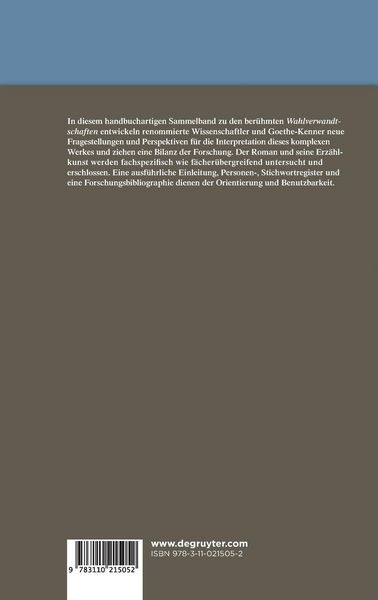 Produktbild: Goethes "Wahlverwandtschaften"