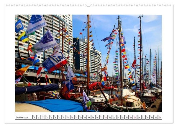 Produktbild: Windjammer - Bremerhaven (Wandkalender 2026 DIN A2 quer), CALVENDO Monatskalender