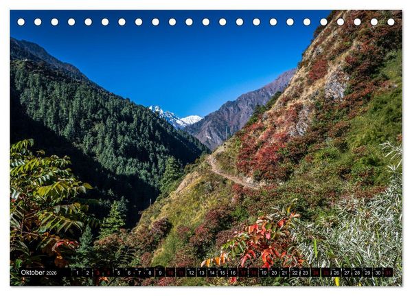 Produktbild: Nepal Tsum Valley - Tal des Gl&uuml;cks (Tischkalender 2026 DIN A5 quer), CALVENDO Monatskalender