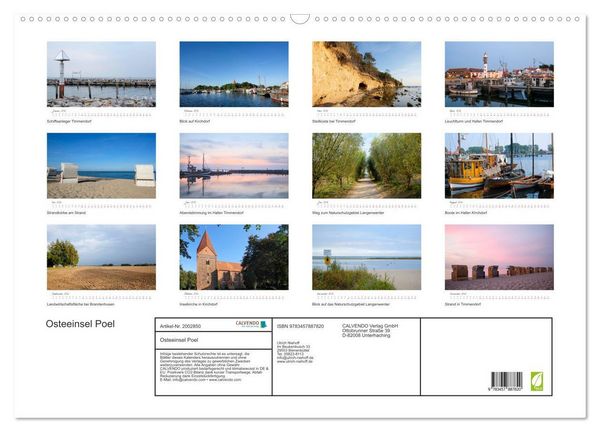 Produktbild: Osteeinsel Poel (Wandkalender 2026 DIN A2 quer), CALVENDO Monatskalender
