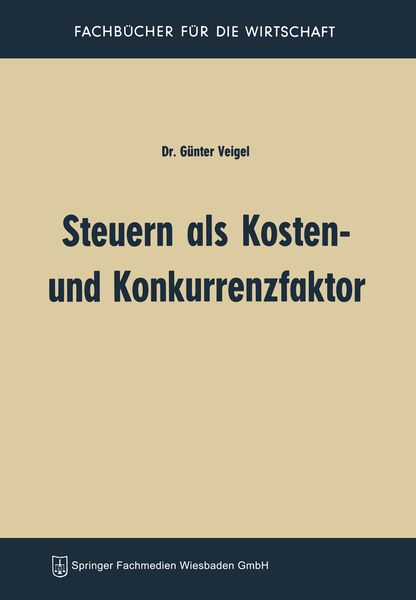 Produktbild: Steuern als Kosten- und Konkurrenzfaktor