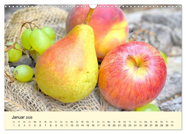 Produktbild: Saftig-knackige &Auml;pfel und k&ouml;stliche S&uuml;&szlig;speisen (Wandkalender 2026 DIN A3 quer), CALVENDO Monatskalender