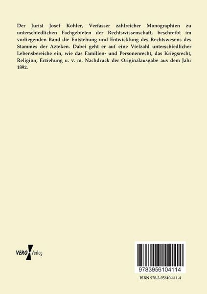 Produktbild: Das Recht der Azteken