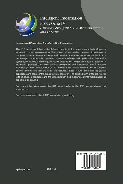 Produktbild: Intelligent Information Processing IV