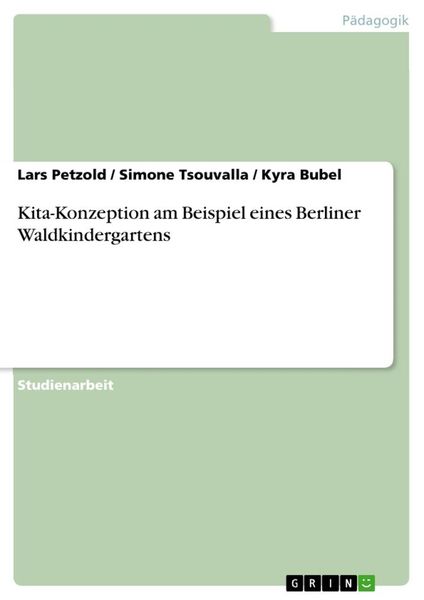 Produktbild: Kita-Konzeption am Beispiel eines Berliner Waldkindergartens