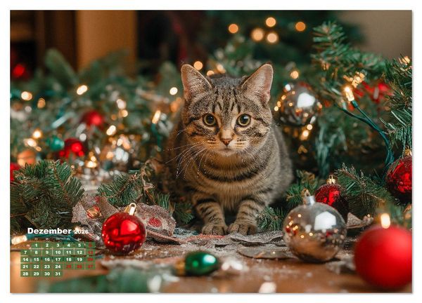Produktbild: Momente eines Katzenbesitzers - Chaos der Samtpfoten (Wandkalender 2026 DIN A2 quer), CALVENDO Monatskalender