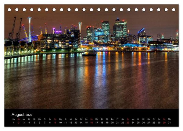 Produktbild: Europ&auml;ische St&auml;dte bei Nacht (Tischkalender 2026 DIN A5 quer), CALVENDO Monatskalender