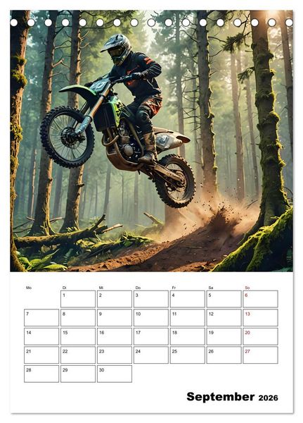 Produktbild: Vollgas und Adrenalin - Motocross-Action pur! (Tischkalender 2026 DIN A5 hoch), CALVENDO Monatskalender