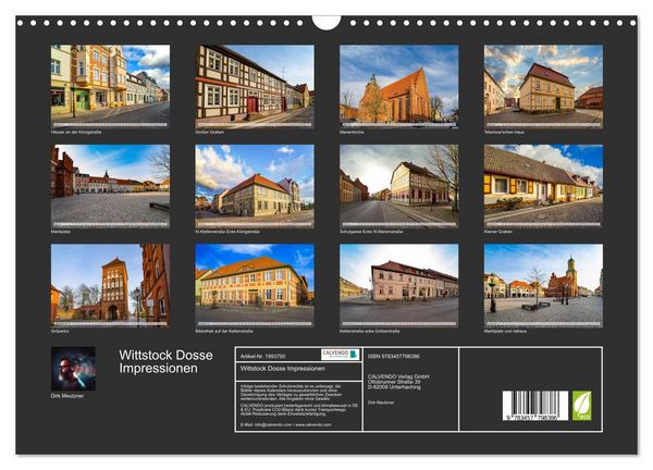 Produktbild: Wittstock Dosse Impressionen (Wandkalender 2026 DIN A3 quer), CALVENDO Monatskalender