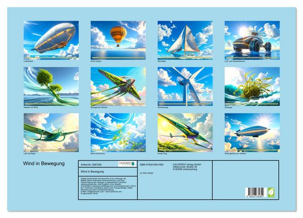 Produktbild: Wind in Bewegung (Wandkalender 2026 DIN A2 quer), CALVENDO Monatskalender