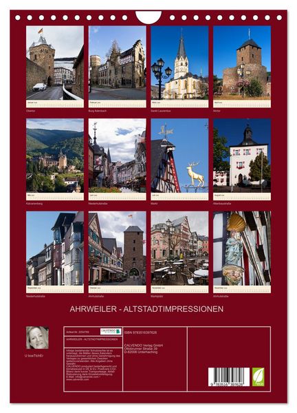 Produktbild: AHRWEILER - ALTSTADTIMPRESSIONEN (Wandkalender 2026 DIN A4 hoch), CALVENDO Monatskalender