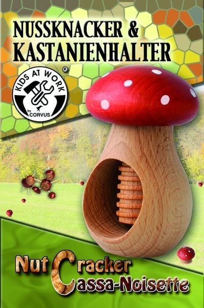 Produktbild: Corvus A600396 - Kastanienhalter natur/unbehandelt zum bemalen, Nussknacker