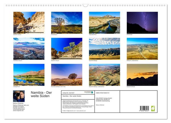 Produktbild: Namibia - Der weite S&uuml;den (Wandkalender 2026 DIN A2 quer), CALVENDO Monatskalender