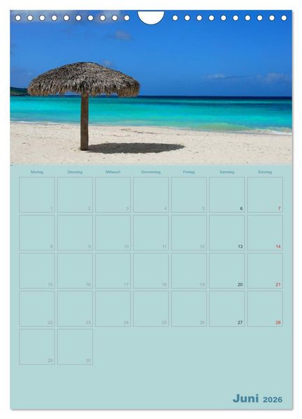 Produktbild: Karibik - Sonne, Strand und Palmen (Wandkalender 2026 DIN A4 hoch), CALVENDO Monatskalender