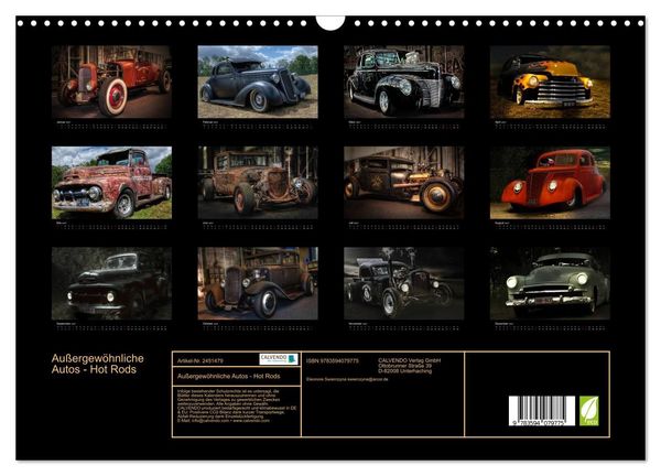Produktbild: Au&szlig;ergew&ouml;hnliche Autos - Hot Rods (Wandkalender 2027 DIN A3 quer), CALVENDO Monatskalender