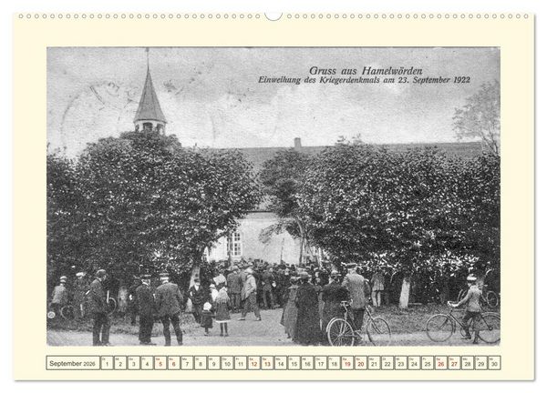 Produktbild: Gruss aus Hamelw&ouml;rden - Kehdingens sch&ouml;nstes Dorf in alten Ansichten (hochwertiger Premium Wandkalender 2026 DIN A2 quer), Kunstdruck in Hochglanz